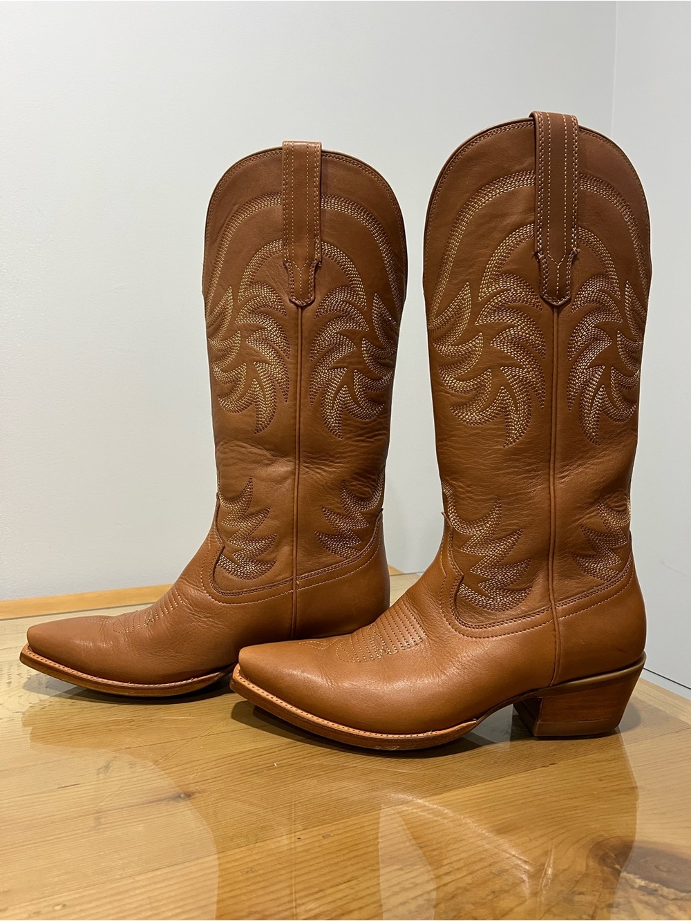 Tecovas The Annie Caramel Western Leather Boots Brown US 8.5